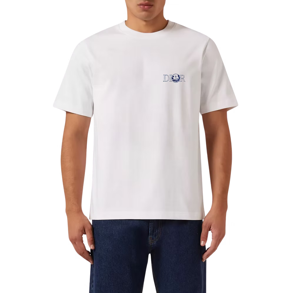 Embroidered Cat Cotton T-Shirt