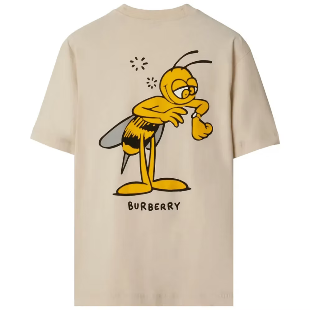 Cartoon Bee Graphic Cotton T-Shirt