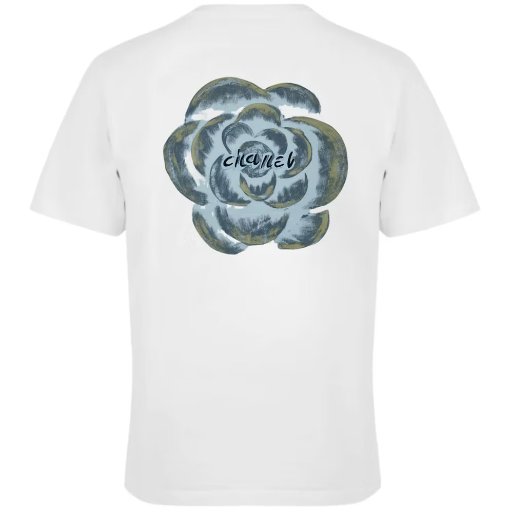 CHANEL Camellia Graphic Cotton T-Shirt