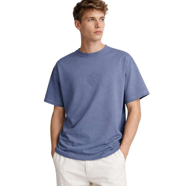 Embossed Logo Cotton T-Shirt
