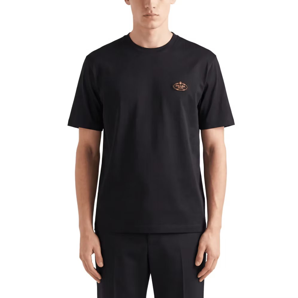 Prada Milano Logo Patch T-Shirt