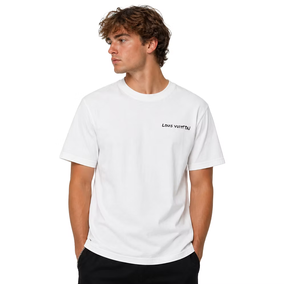 Artistic Script Cotton T-shirt
